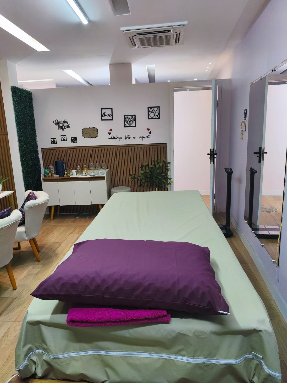 Sala de atendimento da clínica
